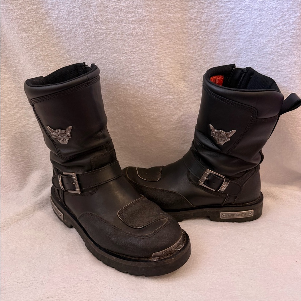 Harley-Davidson men’s size 8.5/ 10 women’s black leather biker shift boot